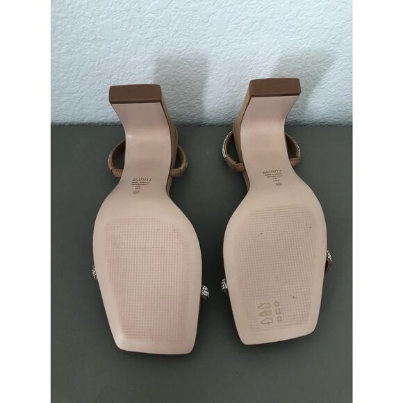 Schutz Salwa Tan and Rhinestone Sandal - 7B - Picture 11 of 11